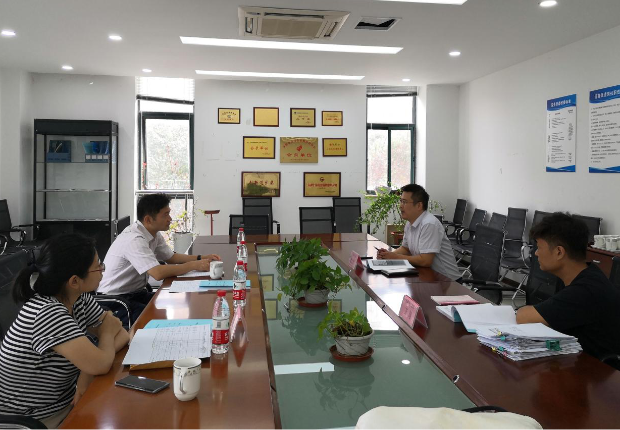 合肥市(shì)經信局民(mín)營經濟發展處陳華東(dōng)處長(cháng) 莅臨包河(hé)互聯網産業(yè)園孵化(huà)基地(dì)調研指導工(gōng)作(zuò)