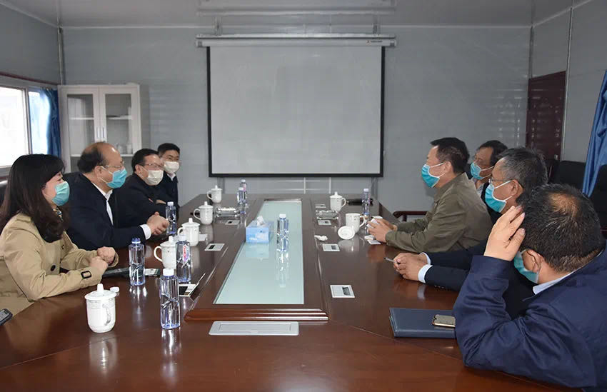 唐山(shān)市(shì)委常委、副市(shì)長(cháng)楊華森(sēn)一(yī)行(xíng)莅臨中物(wù)華商曹妃甸項目